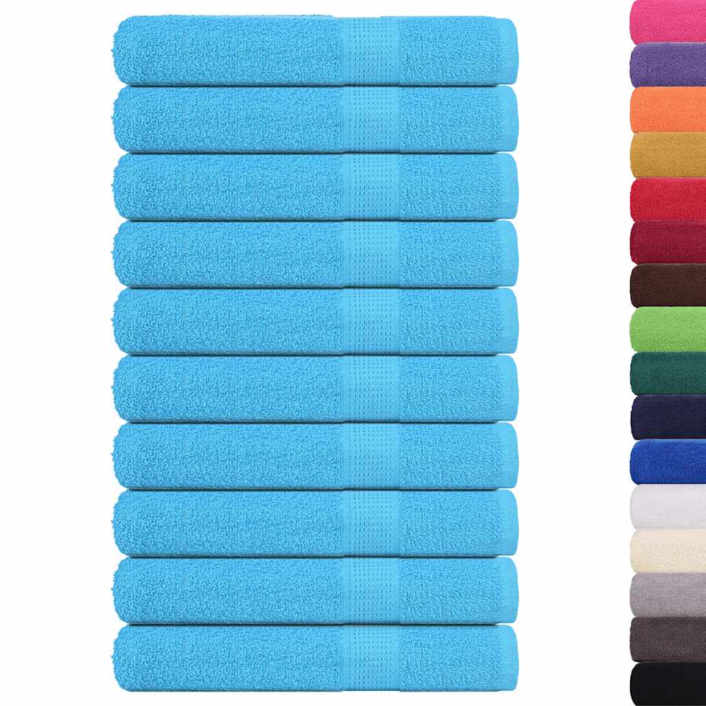 Vidaxx Saunatücher 10 Stück 80x200 cm 360 g m² 100 % Baumwolle Türkis