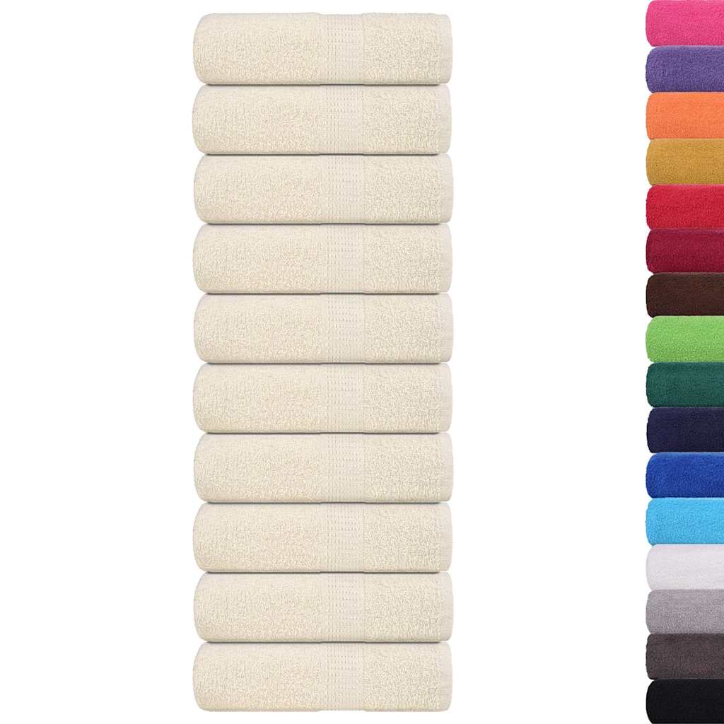 Vidaxx Waschlappen 10 Stück Froschcreme 30x30 cm 100 % Baumwolle