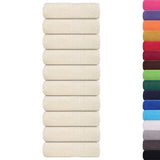 Vidaxx Waschlappen 10 Stück Froschcreme 30x30 cm 100 % Baumwolle