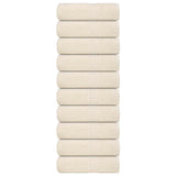 VidaXL Gästehandtücher 10 Stück 30x50 cm 360 g m² 100 % Baumwolle cremefarben