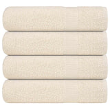 Toallas de baño Vidaxl 4 PCS 100x150 cm 360 g m² 100% de crema de algodón