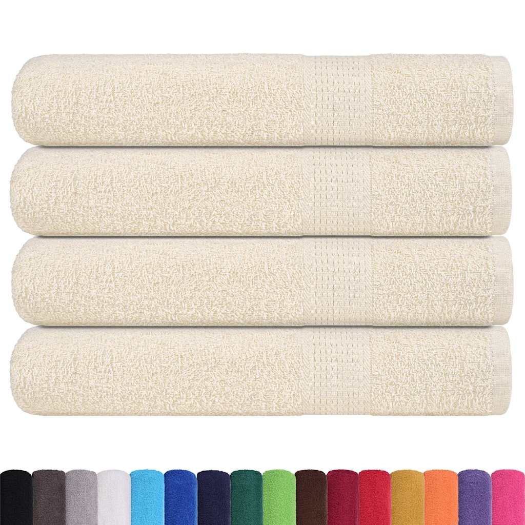 Vidaxx Saunatücher 4 Stk. 80x200 cm 360 g m² 100 % Baumwolle Creme