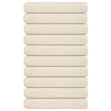 Vidaxx Saunatücher 10 Stück 80x200 cm 360 g m² 100 % Baumwolle Creme