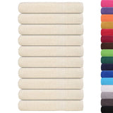 Vidaxx Saunatücher 10 Stück 80x200 cm 360 g m² 100 % Baumwolle Creme