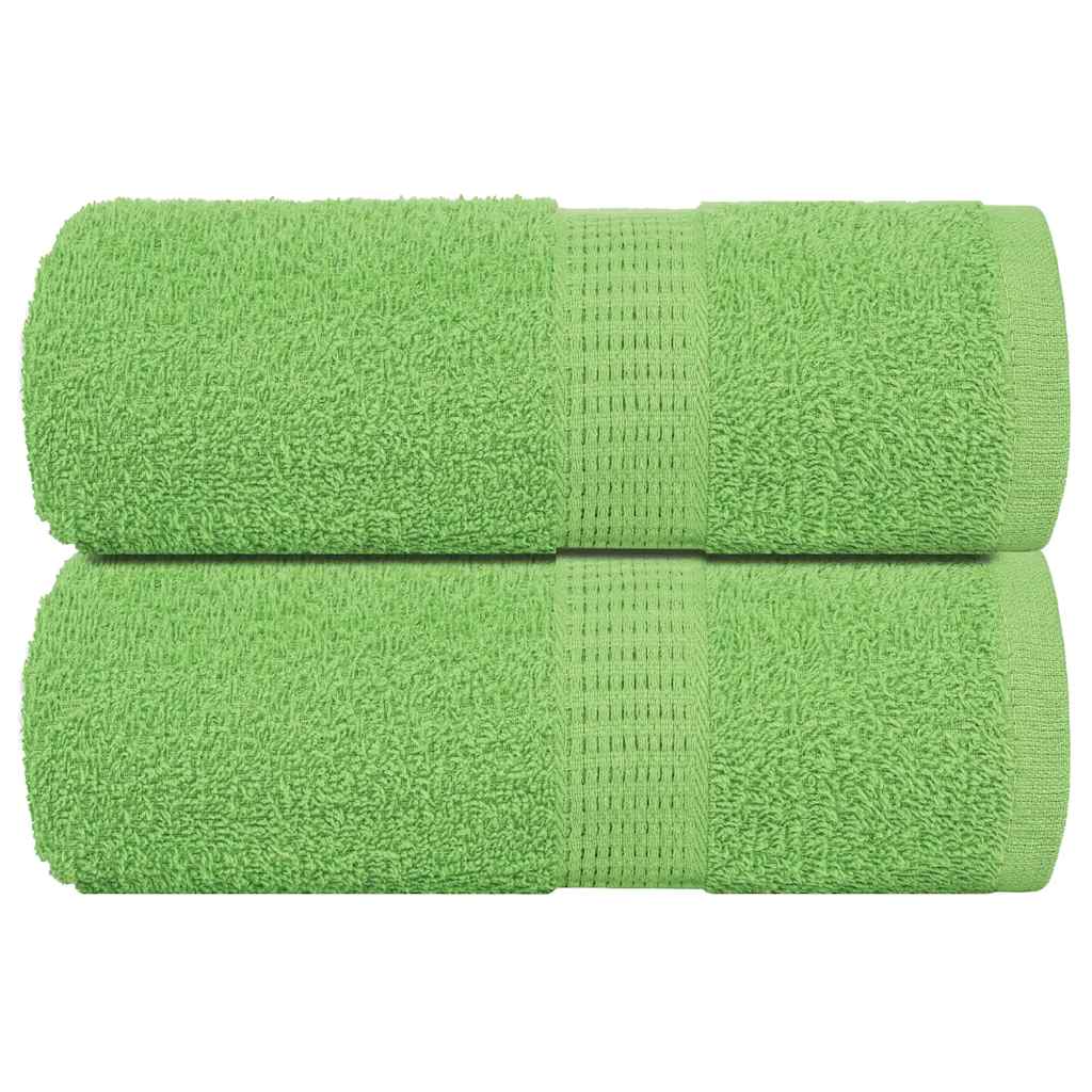 VidaXL Gästehandtücher 2 Stk. 360 g m² 360 g m² 100 % Baumwolle Apfelgrün