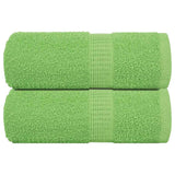 VidaXL Gästehandtücher 2 Stk. 360 g m² 360 g m² 100 % Baumwolle Apfelgrün
