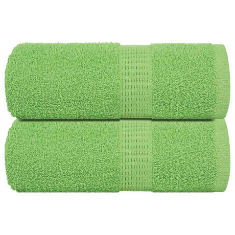 VidaXL Gästehandtücher 2 Stk. 360 g m² 360 g m² 100 % Baumwolle Apfelgrün
