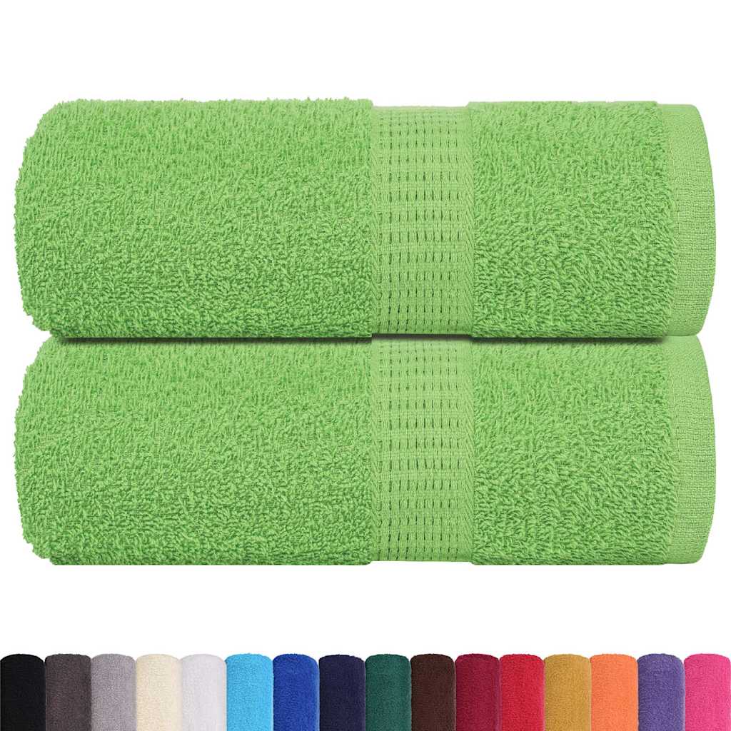 VidaXL Gästehandtücher 2 Stk. 360 g m² 360 g m² 100 % Baumwolle Apfelgrün