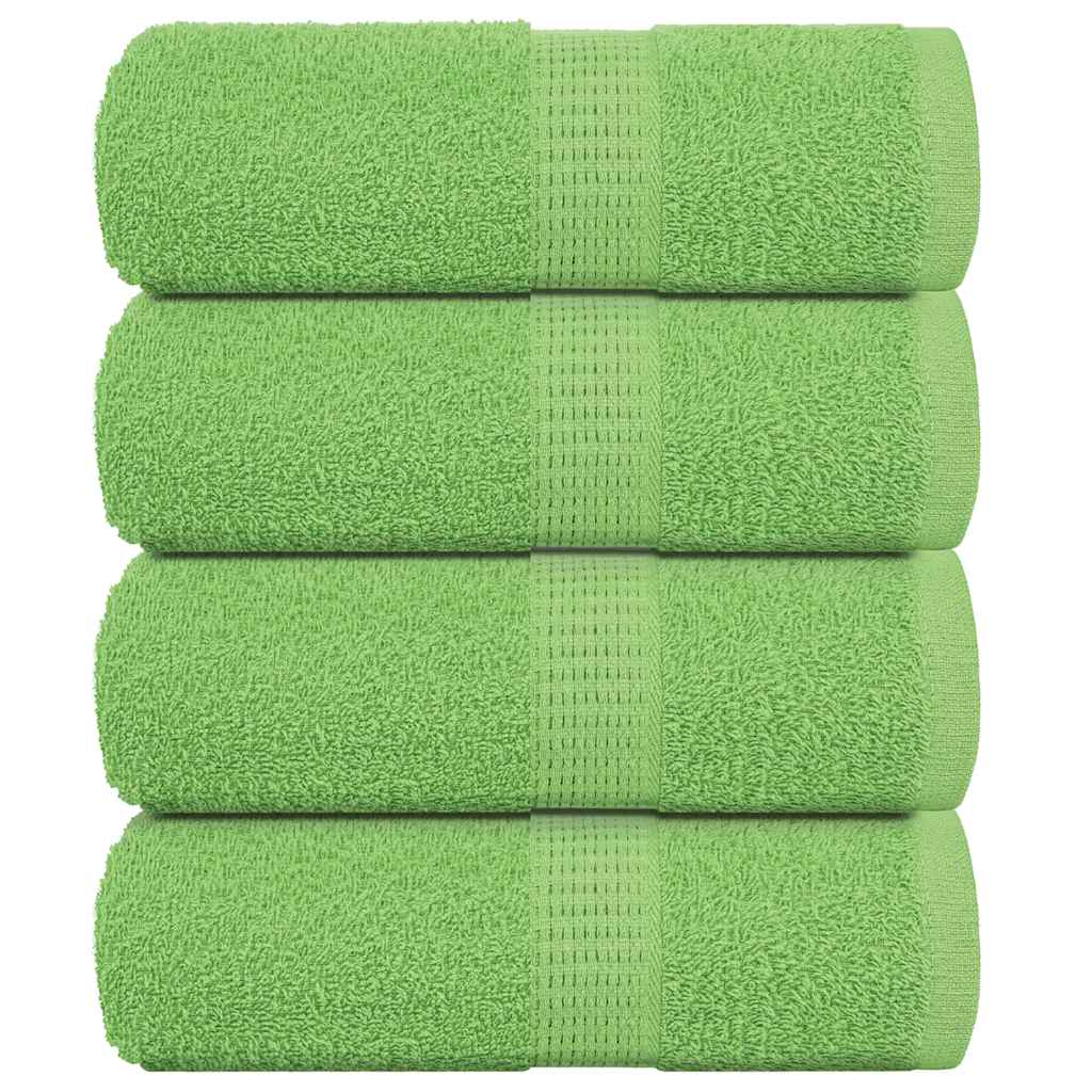 VidaXL Gästehandtücher 4 Stk. 360 g m² 360 g m² 100 % Baumwolle Apfelgrün