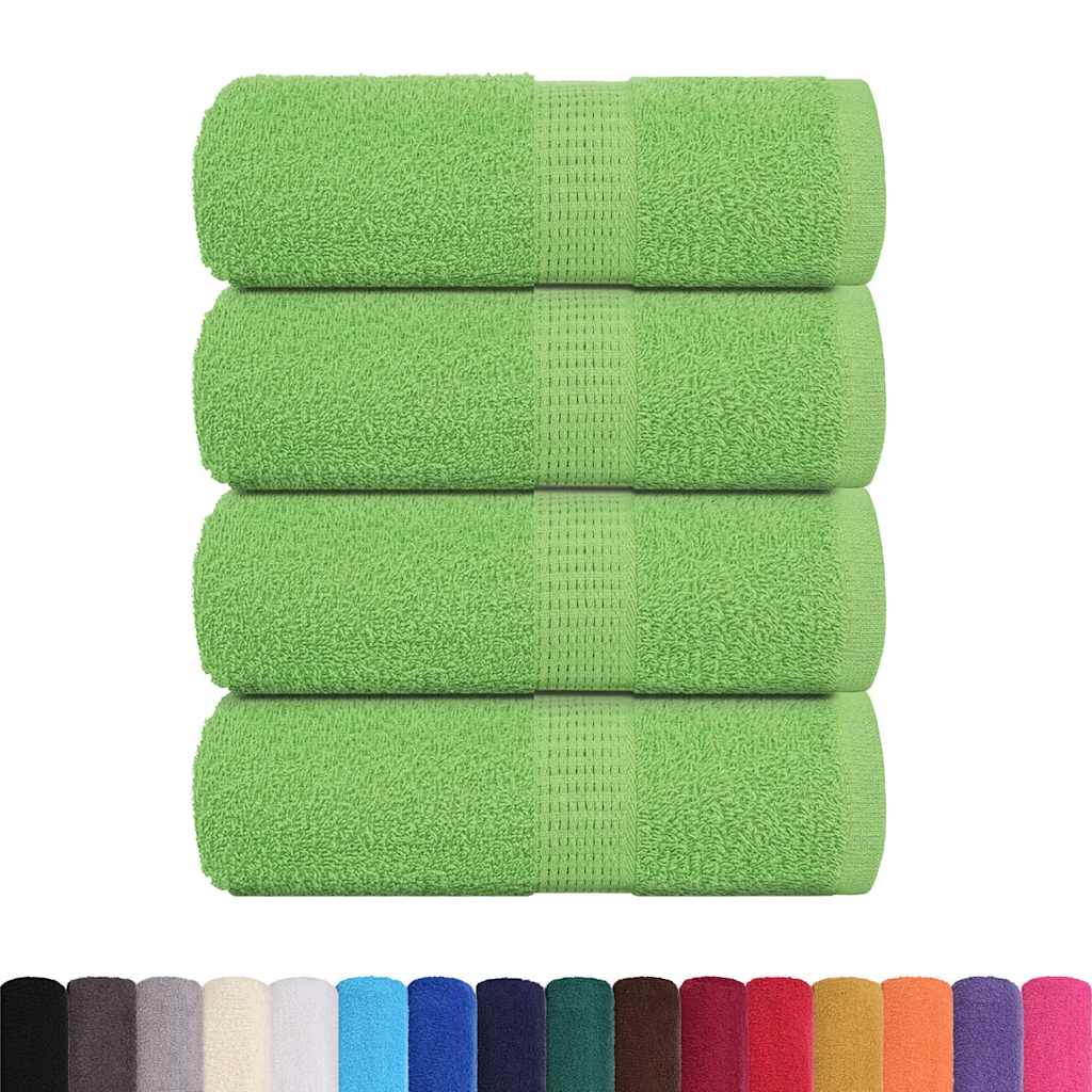 VidaXL Gästehandtücher 4 Stk. 360 g m² 360 g m² 100 % Baumwolle Apfelgrün