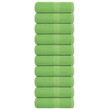 VidaXL Gästehandtücher 10 Stück 360 g m² 360 g m² 100 % Baumwolle Apfelgrün