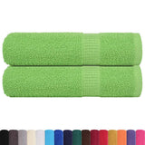 Vidaxx Duschtücher 2 Stück 70x140 cm 360 g m² 100 % Baumwolle apfelgrün