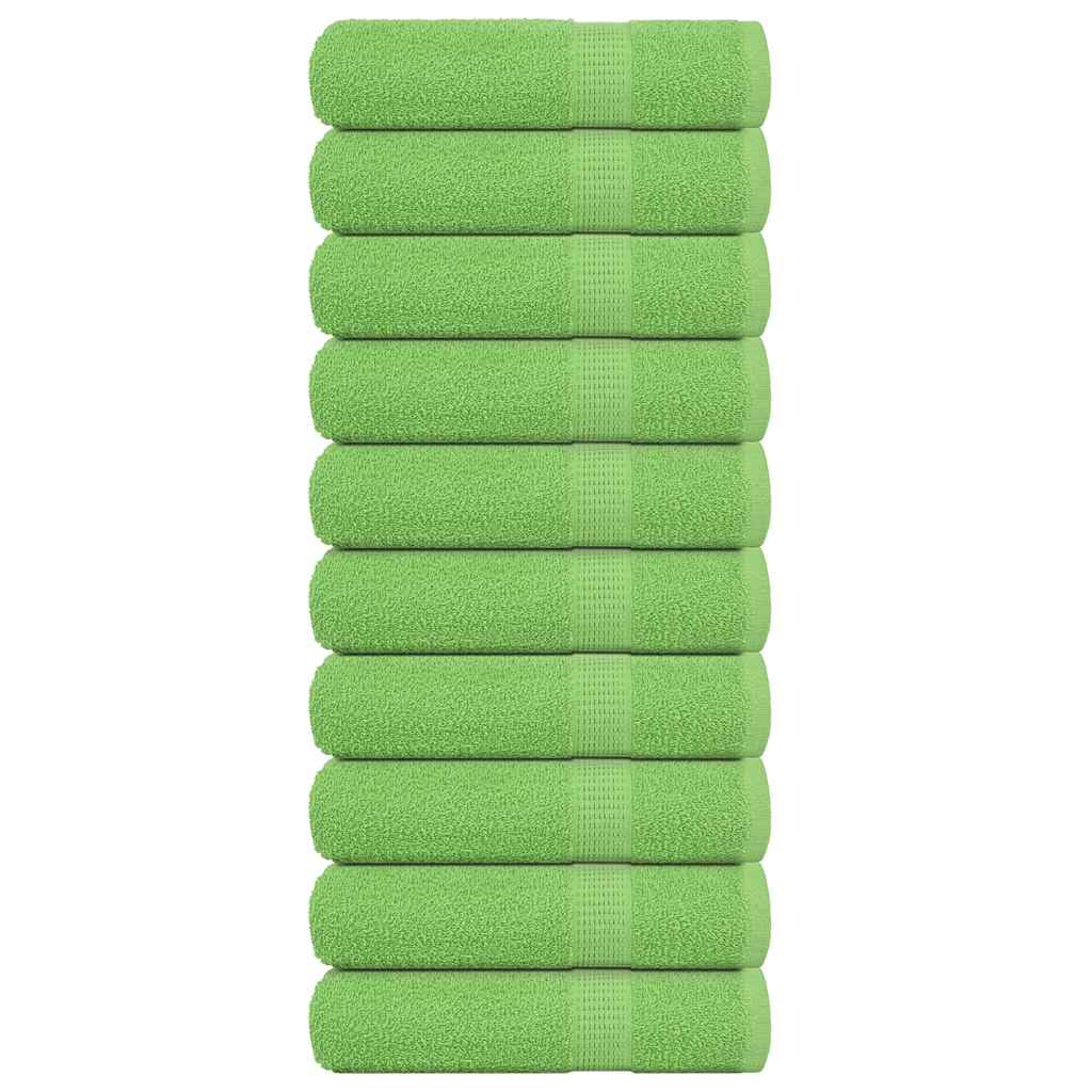 Serviettes de bain vidaxl 10 pcs 100x150 cm 360 g m² 100% coton vert pomme