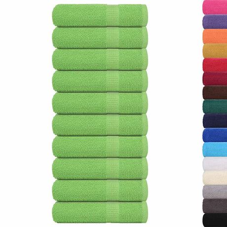 Vidaxx Badetücher 10 Stück 100x150 cm 360 g m² 100 % Baumwolle apfelgrün