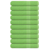 Serviettes sauna vidaxl 10 ST 80x200 cm 360 g m² 100% coton vert pomme