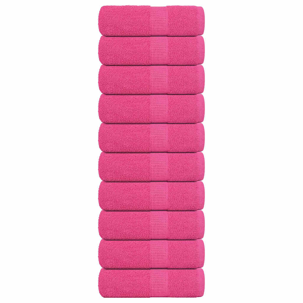 VidaXL Waschlappen 10 Stück Froschrosa 30x30 cm 100 % Baumwolle