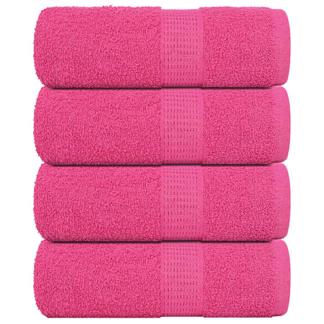 VidaXL Gästehandtücher 4 Stk. 30x50 cm 360 g m² 100 % Baumwolle rosa