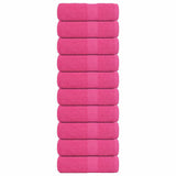 VidaXL Gästehandtücher 10 Stück 30x50 cm 360 g m² 100 % Baumwolle rosa