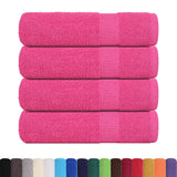 Vidaxx Duschtücher 4 Stück 70x140 cm 360 g m² 100 % Baumwolle rosa