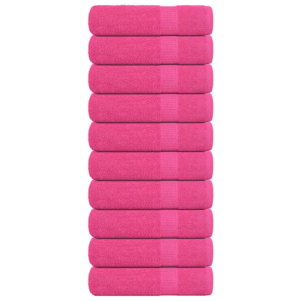 Vidaxl badhanddoeken 10 st 100x150 cm 360 g m² 100% katoen roze