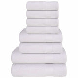 Vidaxx 8-teiliges Handtuchset 360 g m² 100 % Baumwolle weiß