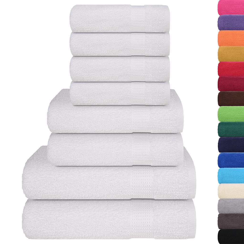 Vidaxx 8-teiliges Handtuchset 360 g m² 100 % Baumwolle weiß