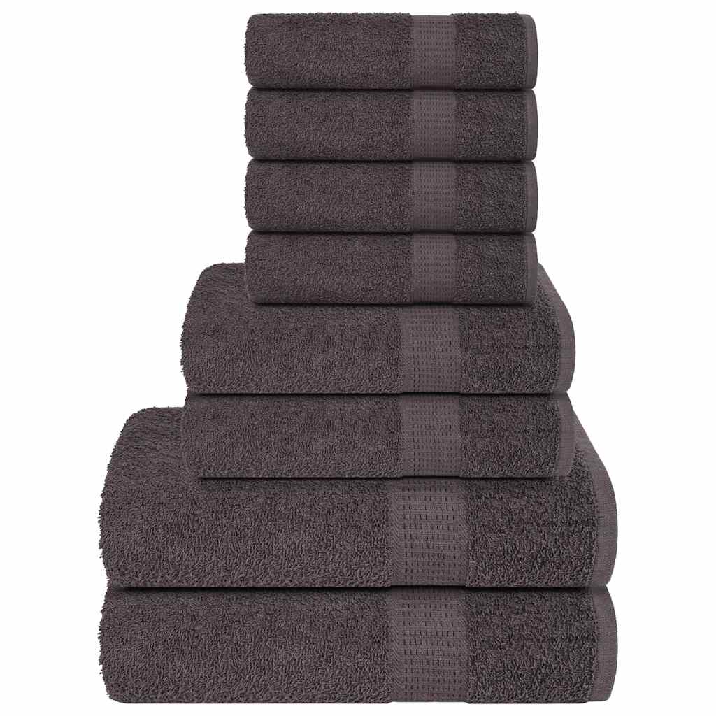Vidaxx 8-teiliges Handtuchset 360 g m² 100 % Baumwolle Anthrazit