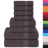 Vidaxx 8-teiliges Handtuchset 360 g m² 100 % Baumwolle Anthrazit