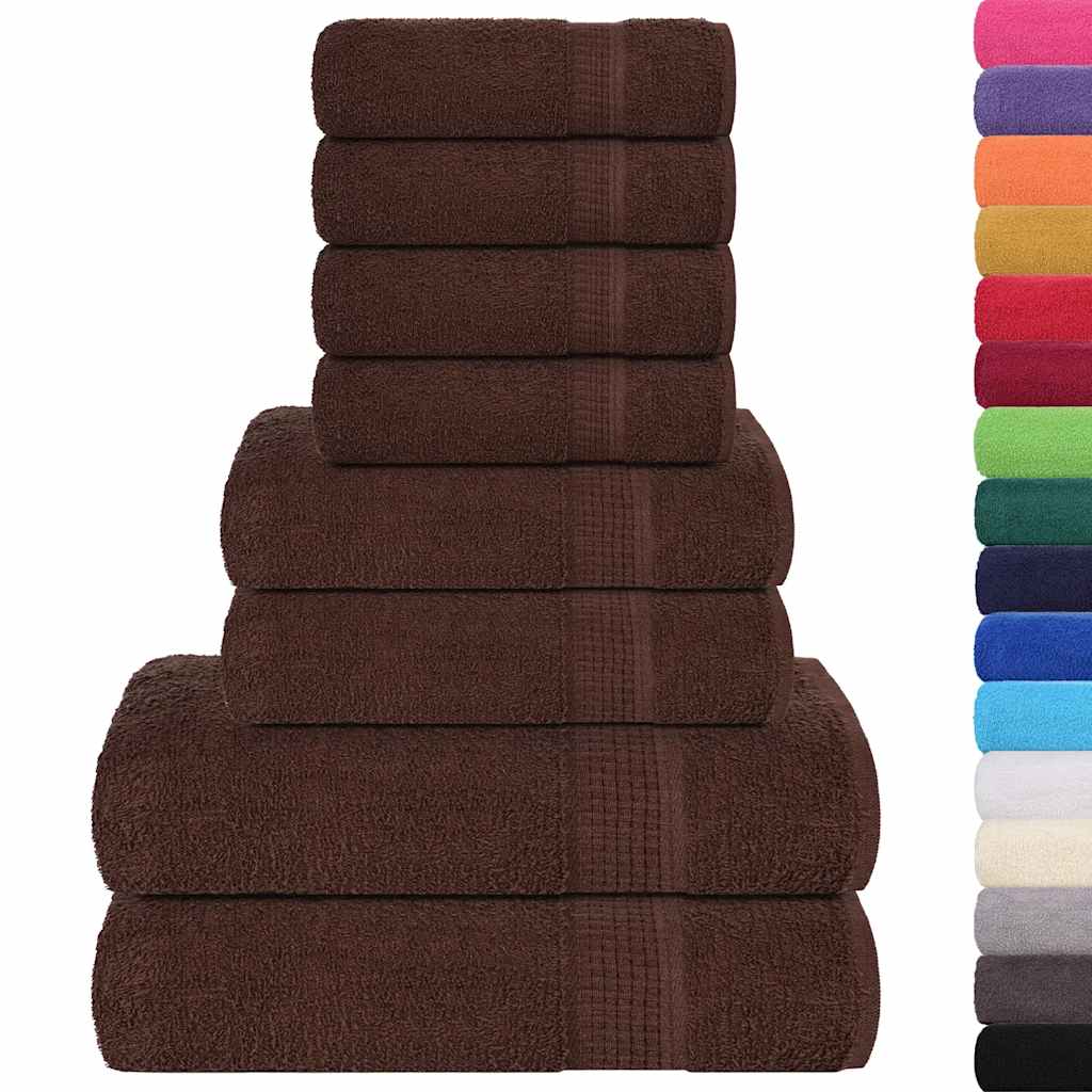 Vidaxx 8-teiliges Handtuchset Frogn 360 g m² braun