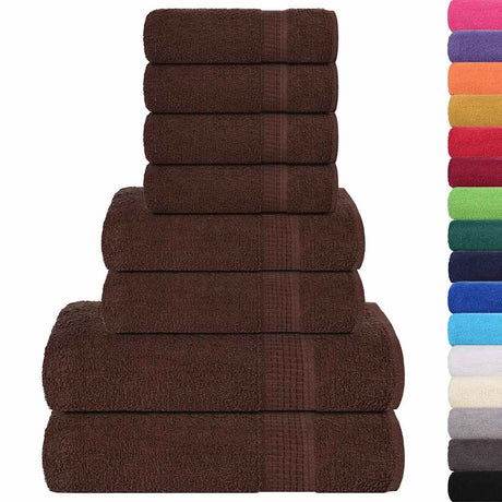 Vidaxx 8-teiliges Handtuchset Frogn 360 g m² braun