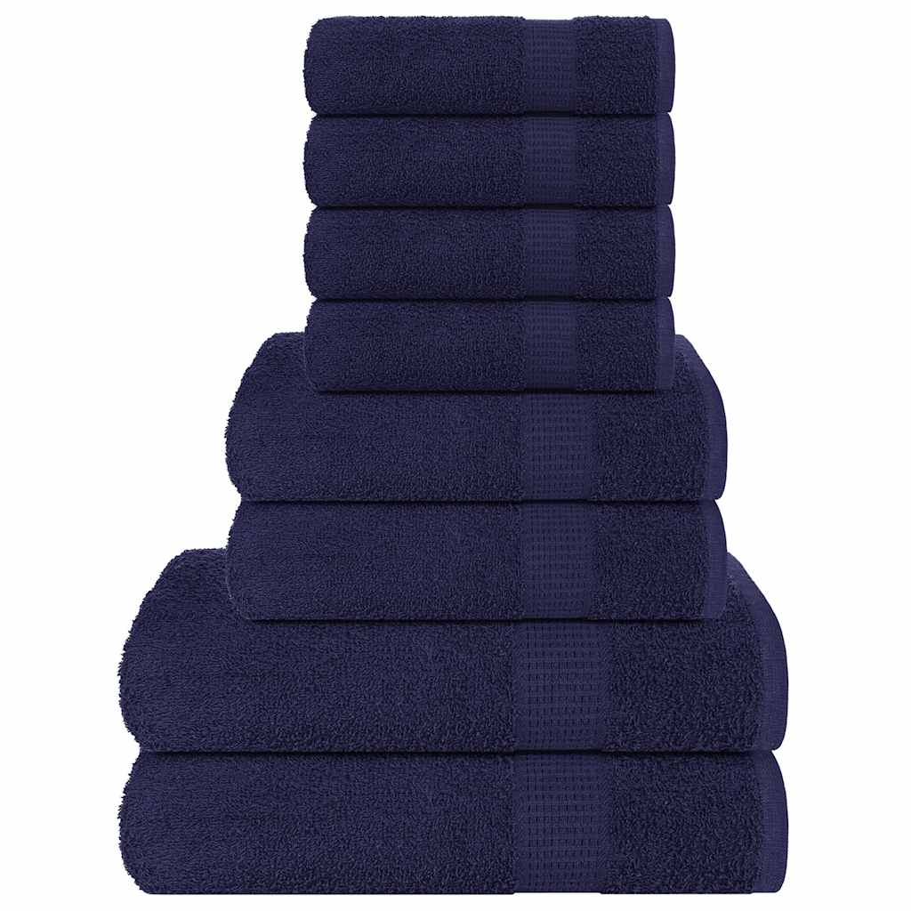 Vidaxx 8-teiliges Handtuchset 360 g m² 100 % Baumwolle Marineblau