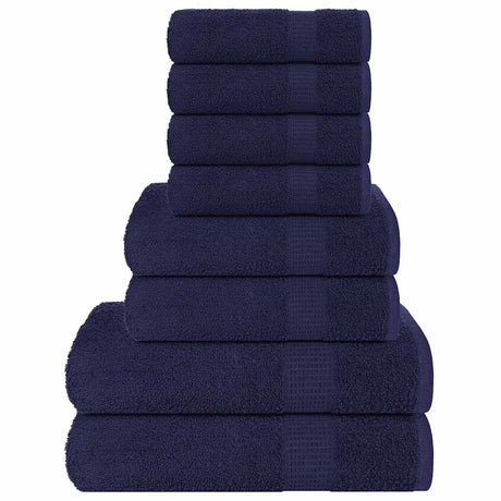 Vidaxx 8-teiliges Handtuchset 360 g m² 100 % Baumwolle Marineblau