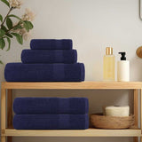 Vidaxx 8-teiliges Handtuchset 360 g m² 100 % Baumwolle Marineblau