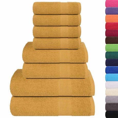 Vidaxx 8-teiliges Handtuchset Frogn 360 g m² Gold