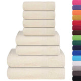 Vidaxx 8-teiliges Handtuchset 360 g m² 100 % Baumwolle cremefarben