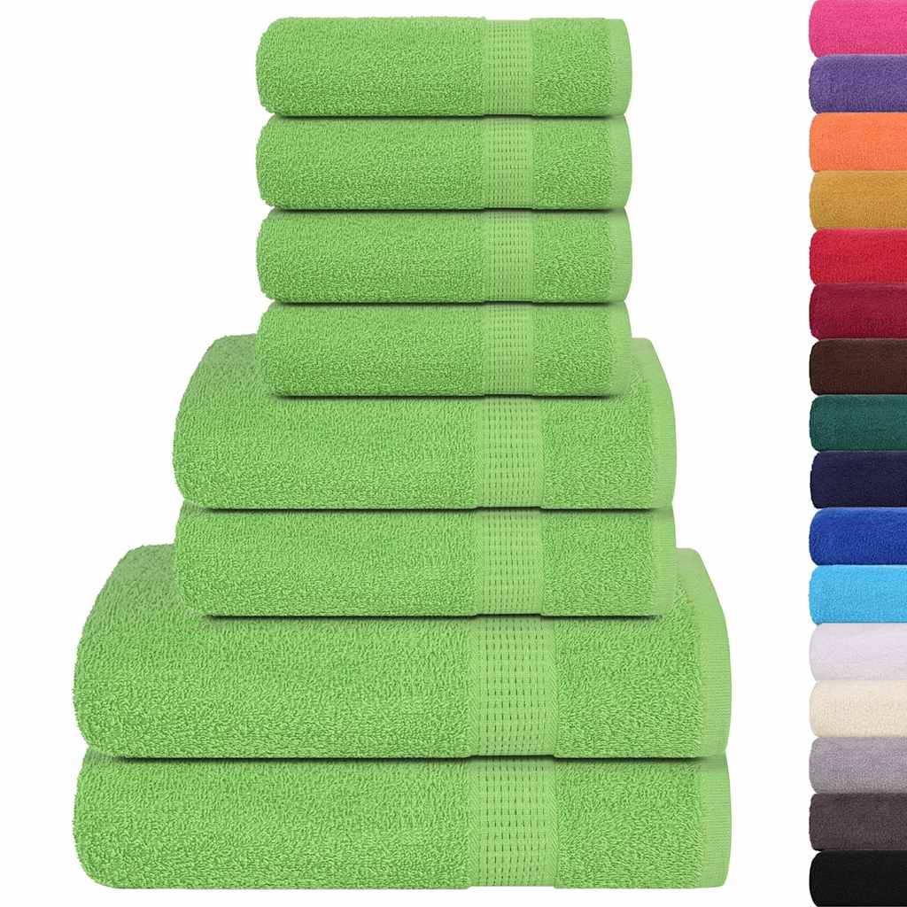 Vidaxx 8-teiliges Handtuchset 360 g m² 100 % Baumwolle Apfelgrün