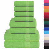 Vidaxx 8-teiliges Handtuchset 360 g m² 100 % Baumwolle Apfelgrün