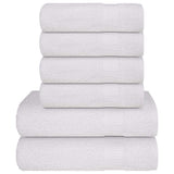 Vidaxx 6-teiliges Handtuchset 360 g m² 100 % Baumwolle weiß