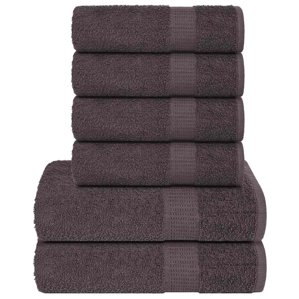 Vidaxx 6-teiliges Handtuchset 360 g m² 100 % Baumwolle Anthrazit