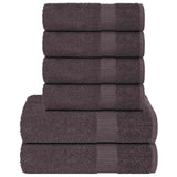 Vidaxx 6-teiliges Handtuchset 360 g m² 100 % Baumwolle Anthrazit