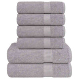 Vidaxx 6-teiliges Handtuchset 360 g m² 100 % Baumwolle braun