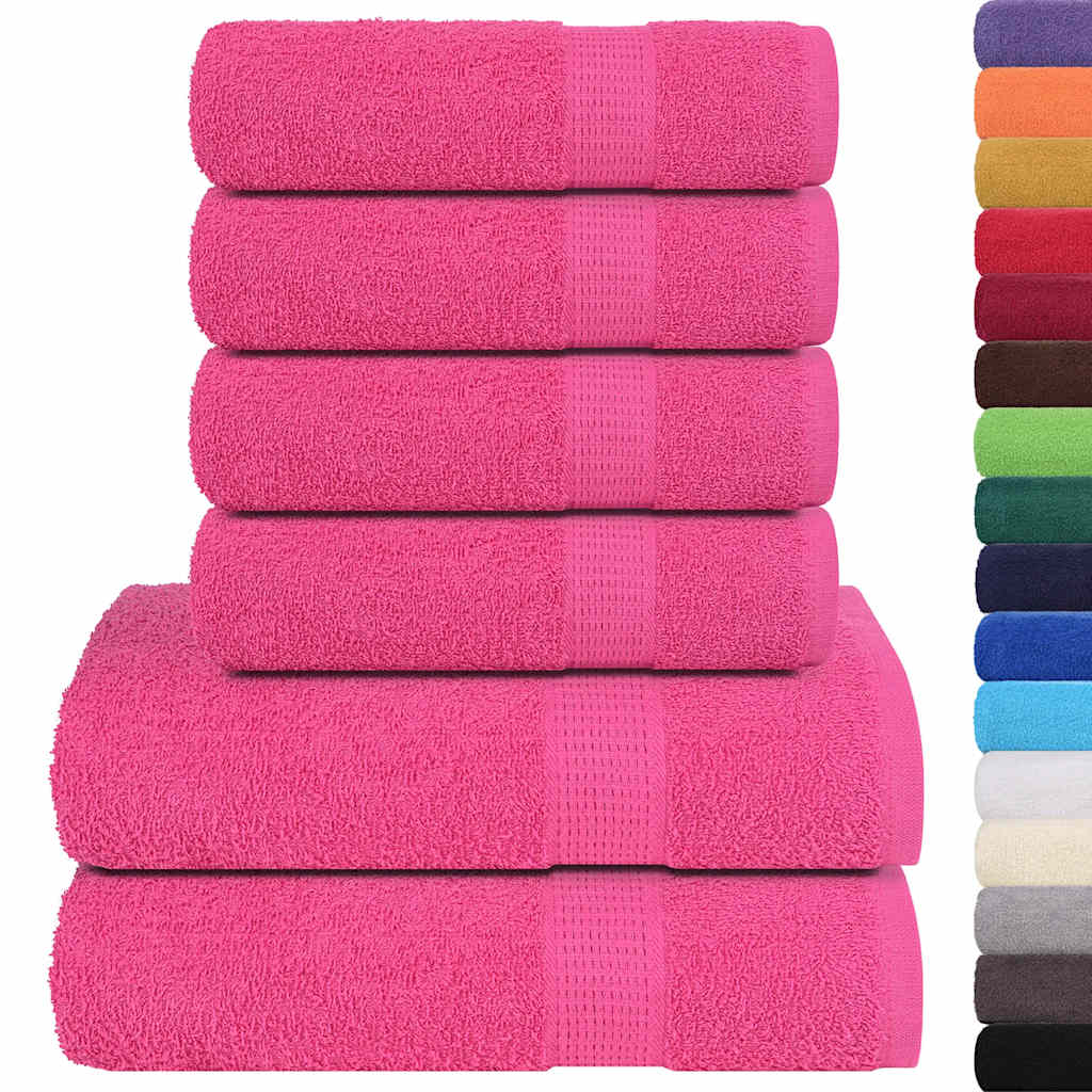 Vidaxl 12-piece towel set 360 g m² 100% cotton pink