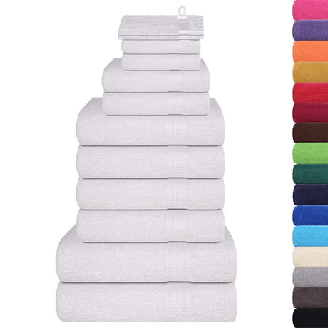 Vidaxx 12-teiliges Handtuchset 360 g m² 100 % Baumwolle weiß