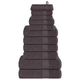 Vidaxl 12-piece towel set 360 g m² 100% cotton anthracite-colored