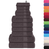 Vidaxl 12-piece towel set 360 g m² 100% cotton anthracite-colored