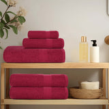 Vidaxl 12-piece towel set 360 g m² 100% cotton burgundy red