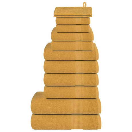 Vidaxx 12-teiliges Handtuchset Frogn 360 g m² Gold