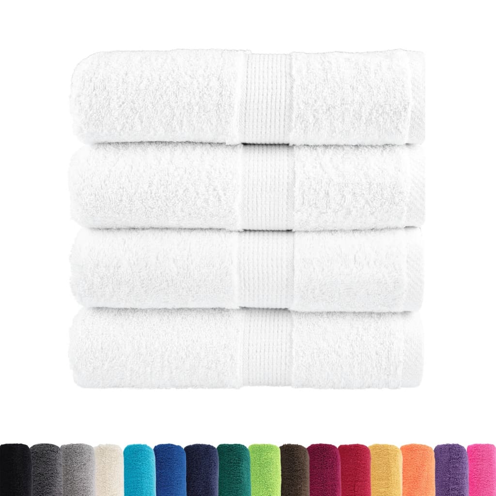 Vidaxx Premium Waschlappen Solund 4 Stück weiß 30x30 cm 600 g m²