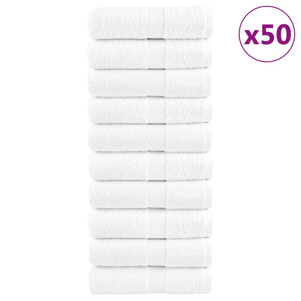 Vidaxl gastendoekjes solund 50 st 600 g m² 30x30 cm wit