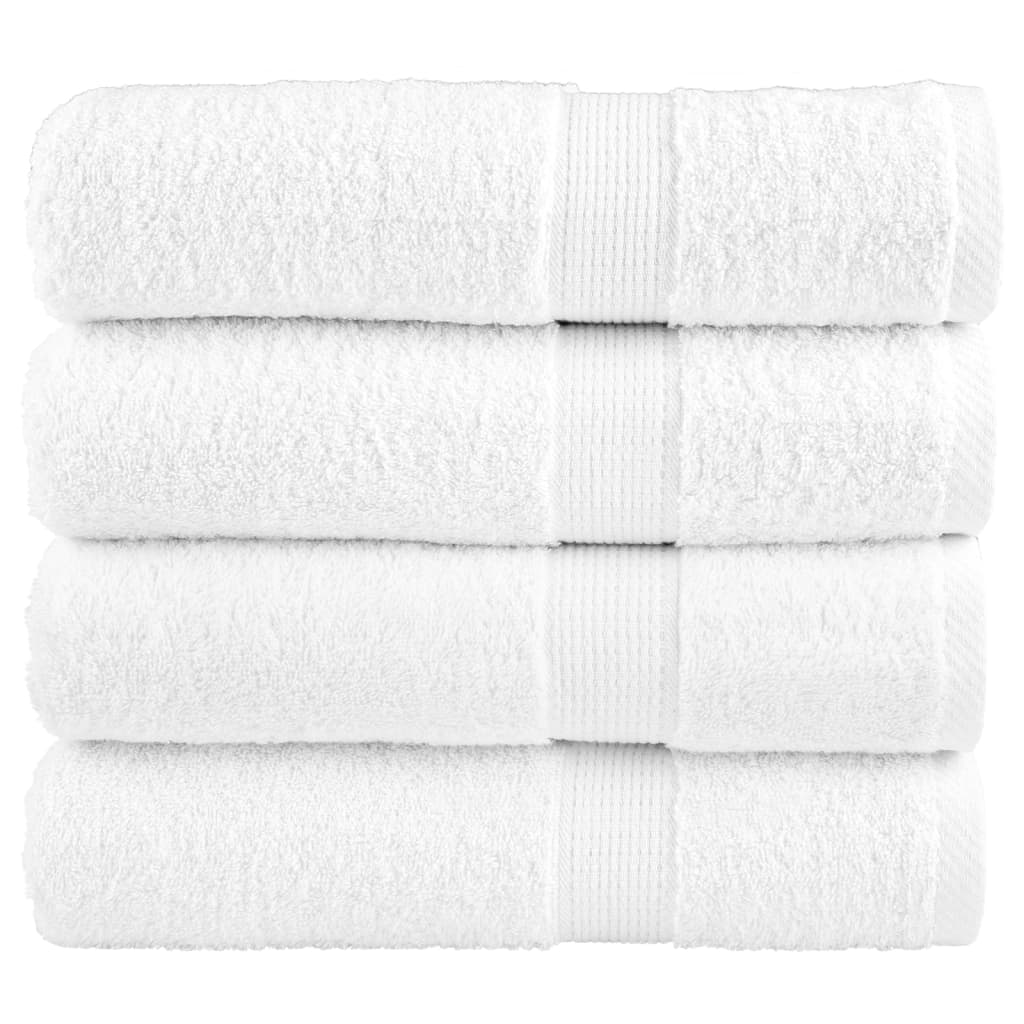 Serviettes de bain vidaxl solund 4 st 600 g m² 70x140 cm blanc